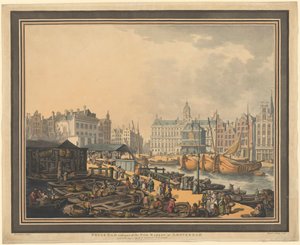Feyge Dam, with Part of the Fish Market at Amsterdam by Thomas Rowlandson