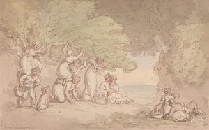 Fruit and Nut Picking by Thomas Rowlandson