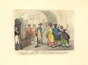 Gentleman escorting country cousins on their first trip to London