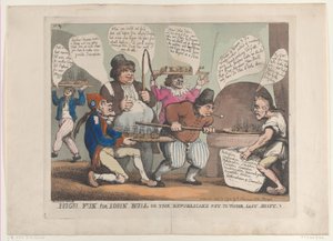 High Fun for John Bull, or the Republicans Put to their Last Shift, November 12, 1798 by Thomas Rowlandson