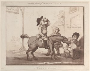 Horse Accomplishments, Sketch 5: A Politician!! by Thomas Rowlandson