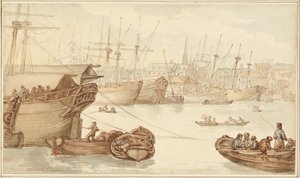 Limehouse Reach by Thomas Rowlandson