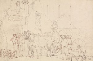Loading a Wagon by Thomas Rowlandson