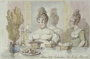 Madame Véry Restaurateur. Palais Royal in Paris by Thomas Rowlandson