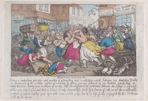 Miseries of London by Thomas Rowlandson
