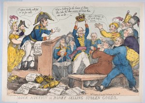 Mock Auction or Boney Selling Stolen Goods, December 25, 1813