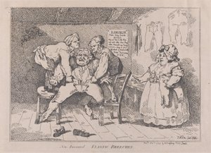 New Invented Elastic Breeches, November 1, 1784