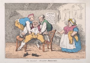 New Invented Elastic Breeches, November 1, 1784 by Thomas Rowlandson
