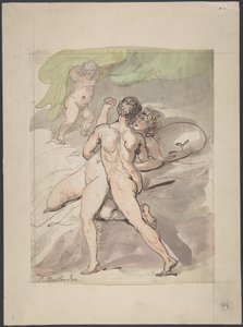 Nude Couple Embracing by Thomas Rowlandson