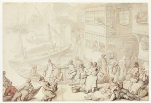 Outside the Salutation Inn, Greenwich by Thomas Rowlandson