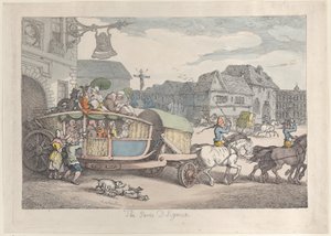 Paris Diligence by Thomas Rowlandson