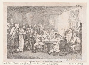 Parson Adams & Fanny examined as culprits before the country Justice, from The Adventures... by Thomas Rowlandson