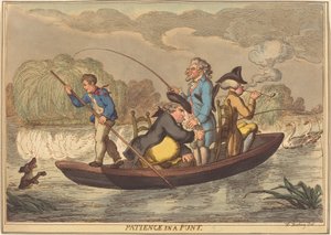 Patience in a Punt by Thomas Rowlandson