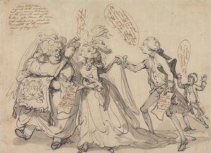 Pitt and His Allies in His Fight for the Regency by Thomas Rowlandson