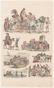 Plate 16, Outlines of Figures, Landscapes and Cattle for the Use of Learners by Thomas Rowlandson