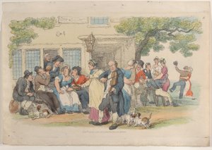 The Ale-House Door, from World in Miniature, 1816 by Thomas Rowlandson