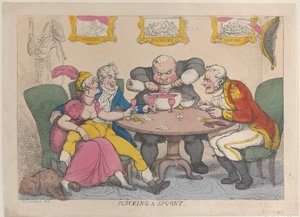 Plucking a Spoony, February 28, 1812 by Thomas Rowlandson