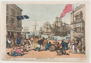Portsmouth Point, 1814 by Thomas Rowlandson