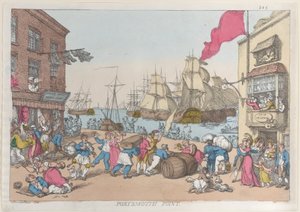 Portsmouth Point by Thomas Rowlandson