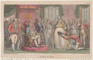 Presenting the Trophies, from The Military Adventures of Johnny Newcome, 1815 by Thomas Rowlandson