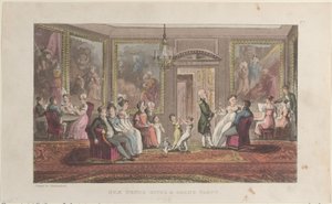 Quae Genus Gives a Grand Party, from The History of Johnny Quae Genus by Thomas Rowlandson