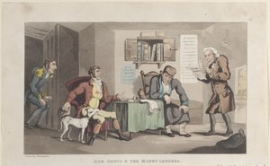 Quae Genus & The Money Lenders, from The History of Johnny Quae Genus, The L..., September 1, 1821 by Thomas Rowlandson
