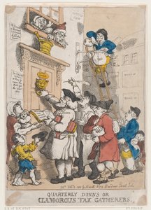 Quarterly Dunns, or Clamorous Tax Gatherers, February 3, 1805 by Thomas Rowlandson