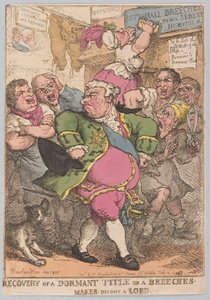 Recovery of a Dormant Title or a Breeches Maker become a Lord, pub. 1805
