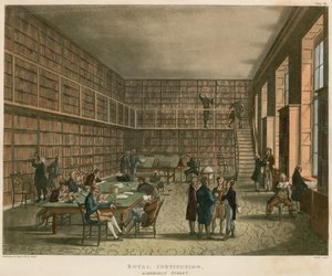 Royal Institution, Albemarle Street, London by Thomas Rowlandson