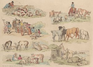 Set of Sixteen: Outlines of Figures and Landscapes