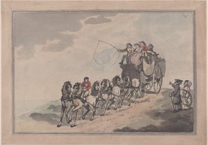 Stage Coach and Six, 1786-93 by Thomas Rowlandson