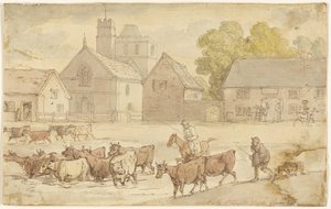 Stanley St. Leonard Church, Gloucestershire by Thomas Rowlandson
