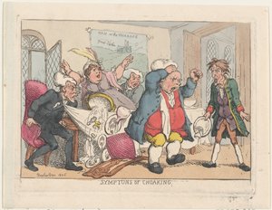 Symptoms of Choking by Thomas Rowlandson
