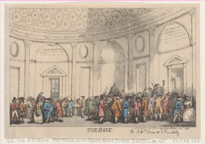 The Bank by Thomas Rowlandson
