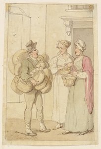 The Basket Seller by Thomas Rowlandson