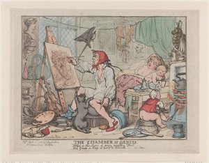 The Chamber of Genius, April 2, 1812 by Thomas Rowlandson