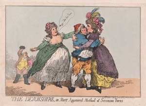 The Devonshire, or Most Approved Method of Securing Votes, pub. 1784 by Thomas Rowlandson