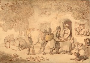 The Fishseller, about 1775-1800 by Thomas Rowlandson