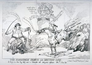 The Hanoverian Horse and British Lion, 1784