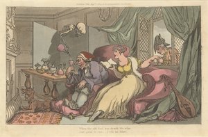 The Honey Moon The English Dance of Death, plate 13 by Thomas Rowlandson