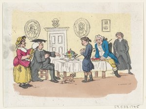 The Hopes of the Family - An Admission at the University by Thomas Rowlandson