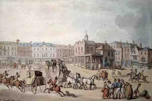 The Market Place, Kingston-upon-Thames by Thomas Rowlandson
