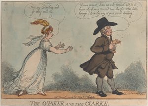 The Quaker and the Clarke, May 24, 1809 by Thomas Rowlandson