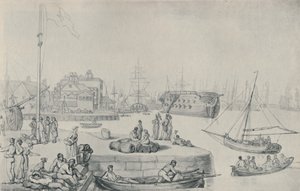 The Quay, Blackwall Docks by Thomas Rowlandson