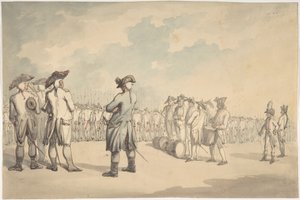The Review by Thomas Rowlandson