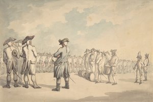 The Review, ca. 1800 by Thomas Rowlandson