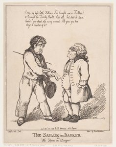 The Sailor and Banker, or the Firm in Danger, October 28, 1799 by Thomas Rowlandson