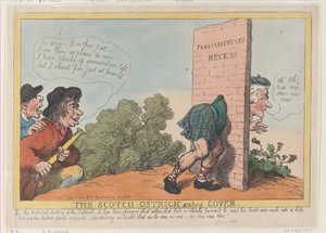 The Scotch Ostrich Seeking Cover, July 8, 1805