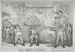 The State Auction, 1784 by Thomas Rowlandson
