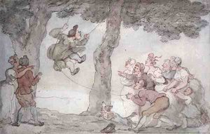 The Swing by Thomas Rowlandson